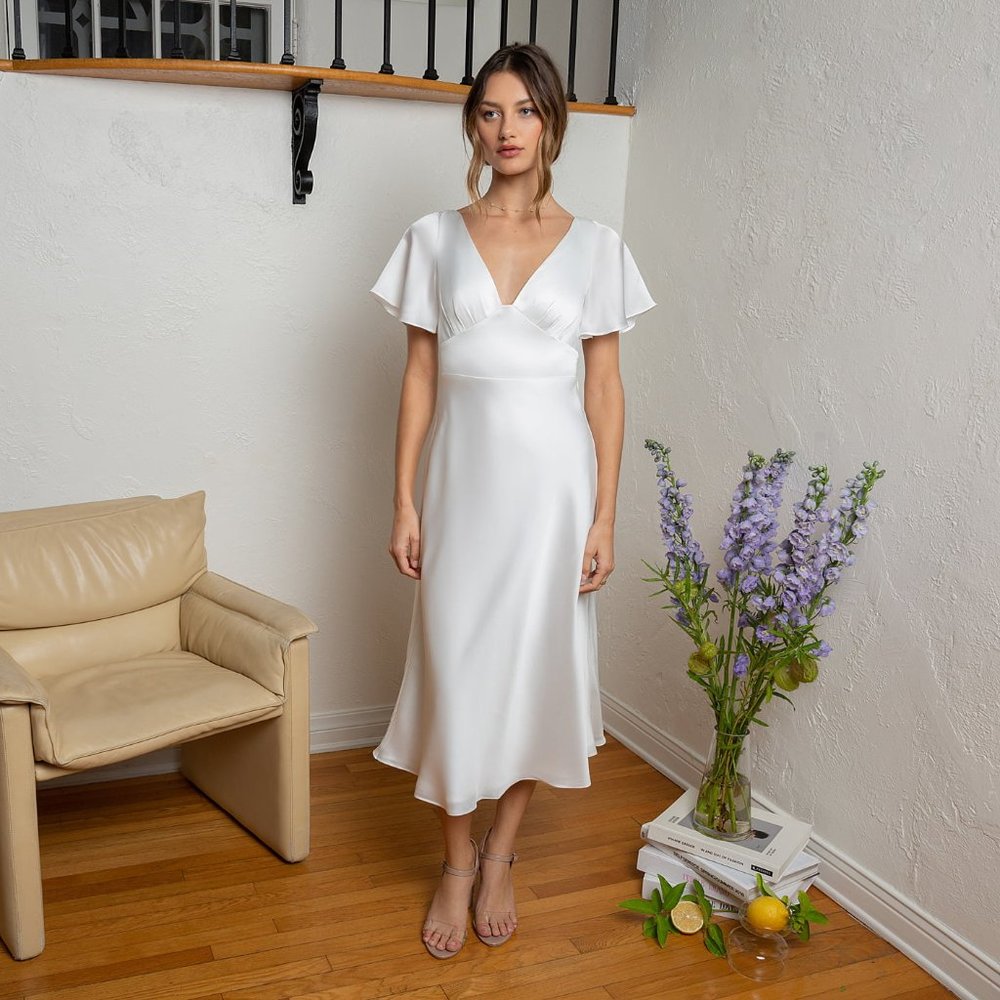 The Noora Dress in Ivory
